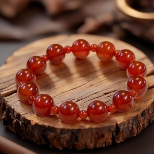 Red Agate Double Wrap Bracelet